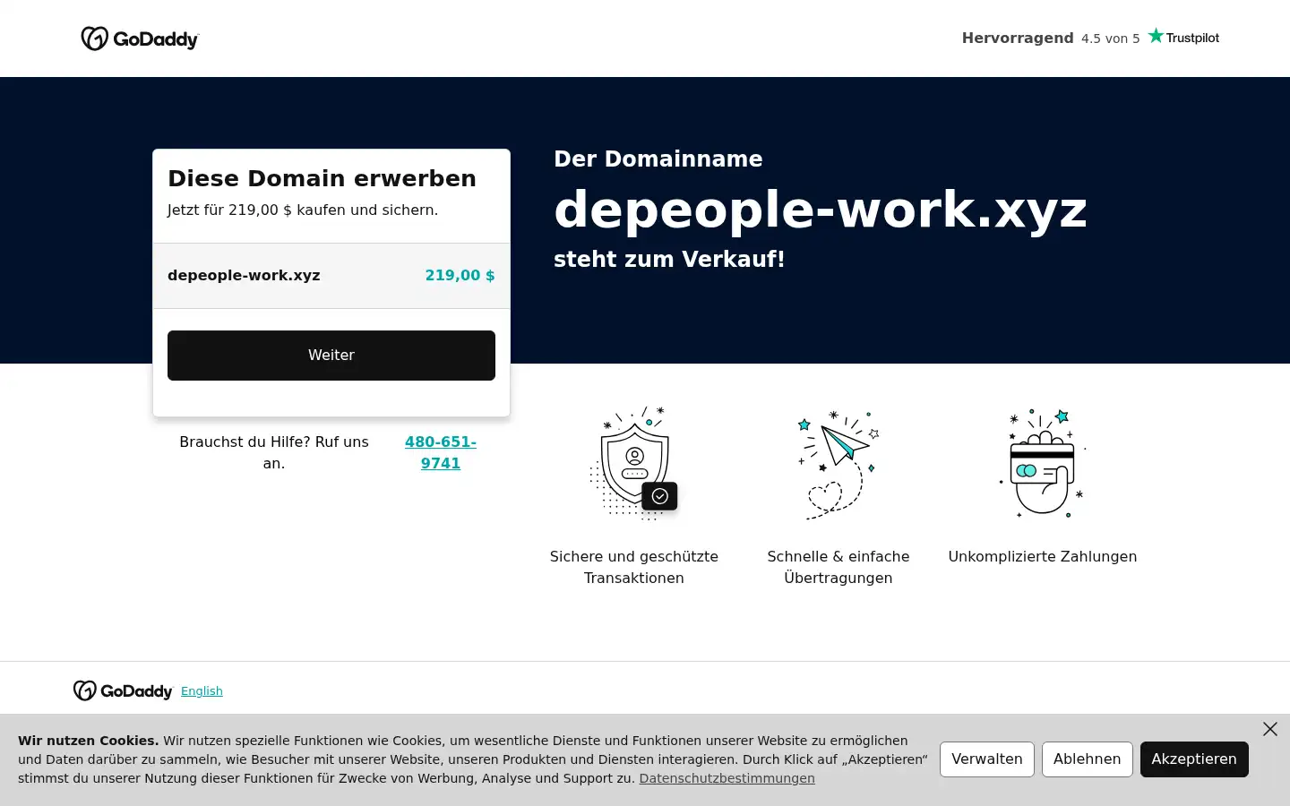 Screenshot of depeople-work.xyz