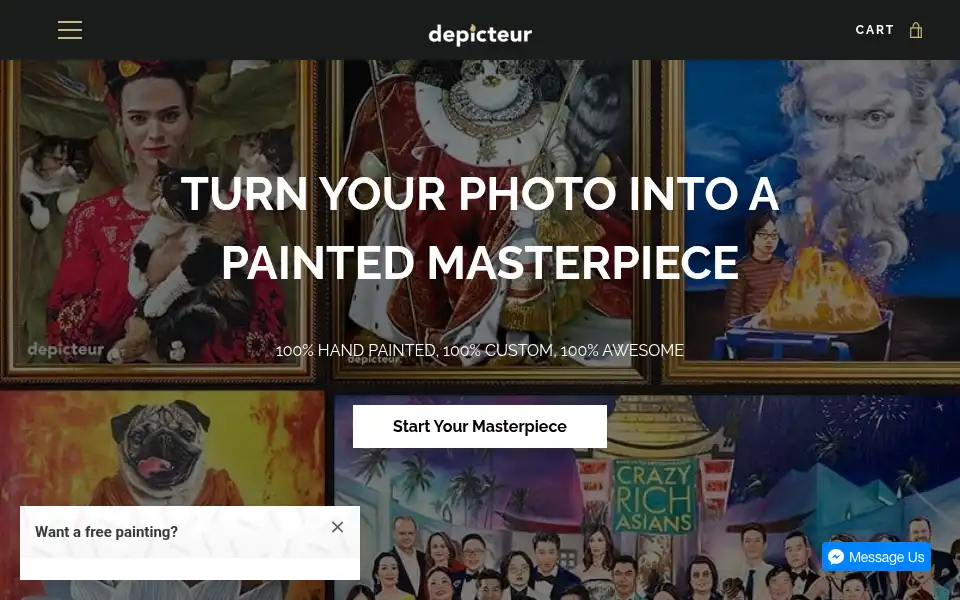 Screenshot of depicteur.com