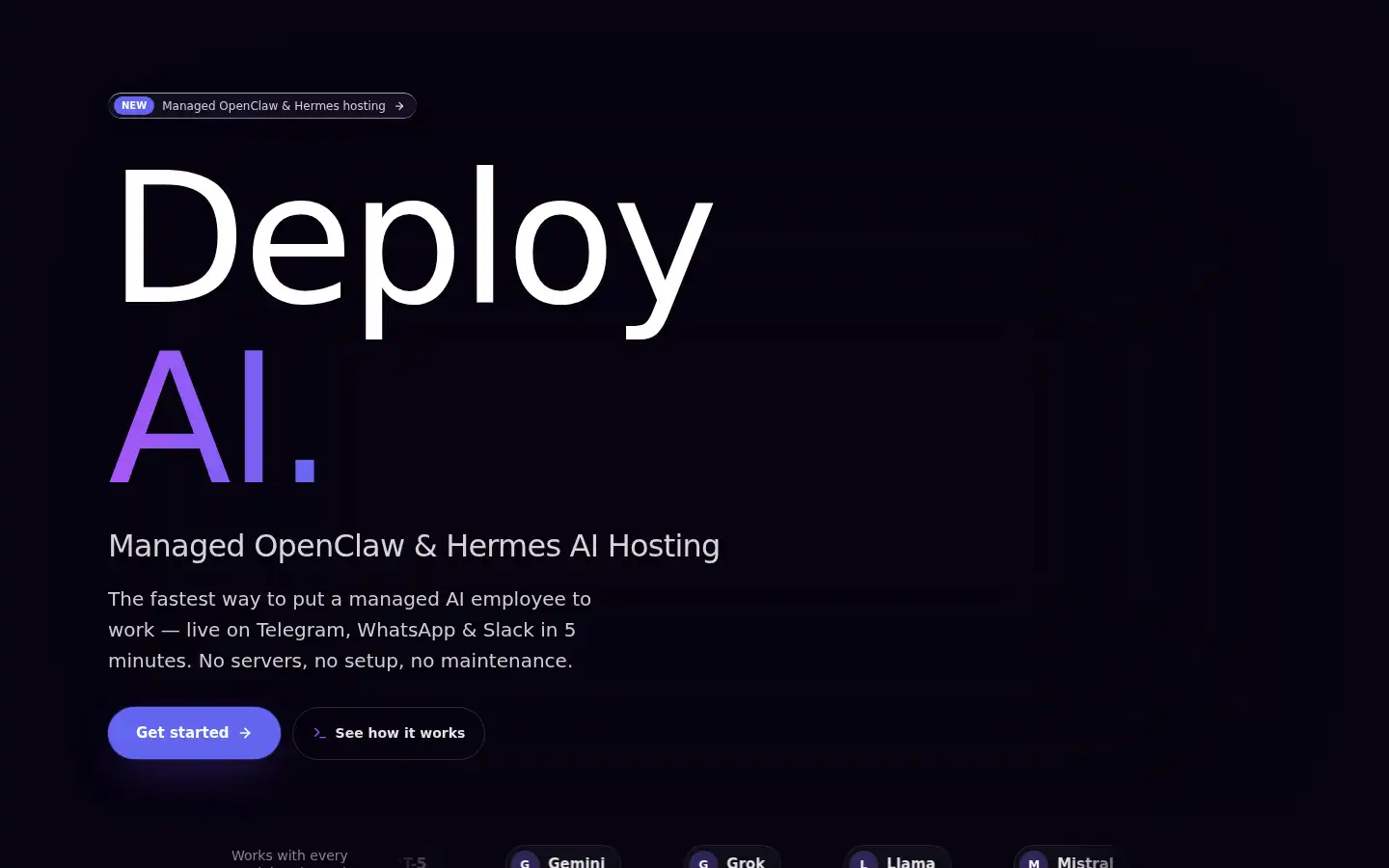 Screenshot of deployagents.co
