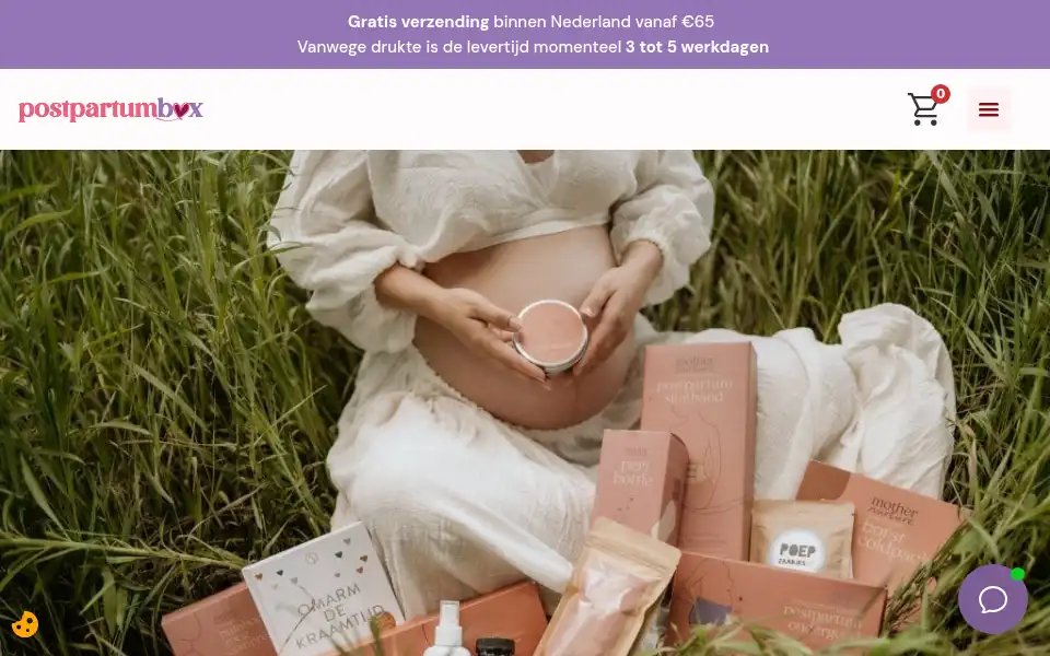 Screenshot of depostpartumbox.nl