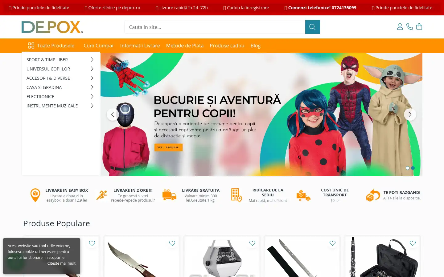 Screenshot of depox.ro