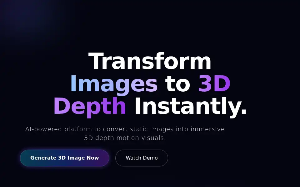 Screenshot of depthflow.io