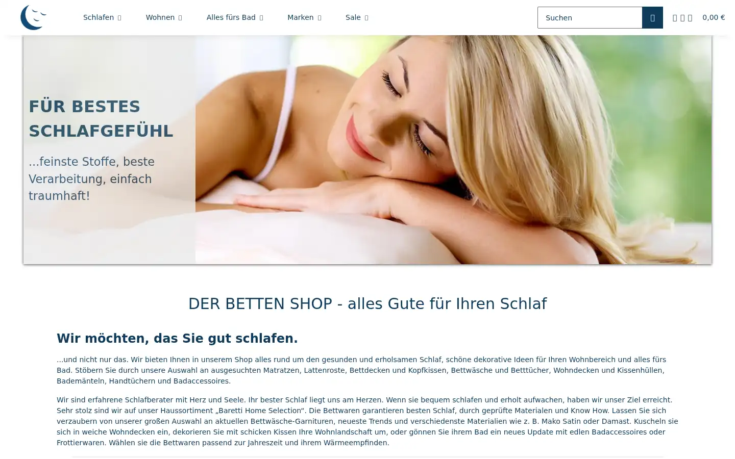 Screenshot of der-betten-shop.de