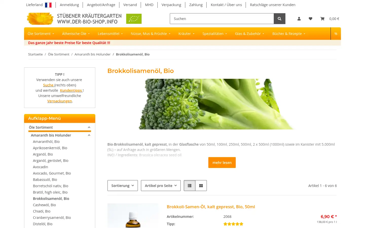 Screenshot of der-bio-shop.info