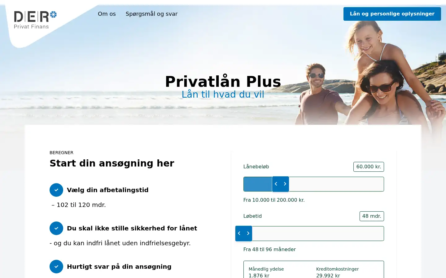 Screenshot of der.dk