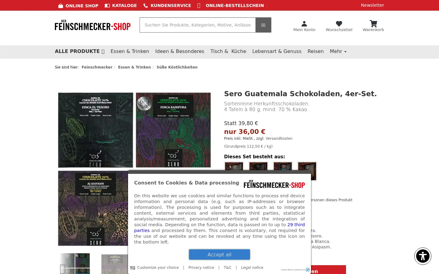 Screenshot of der-feinschmecker-shop.de