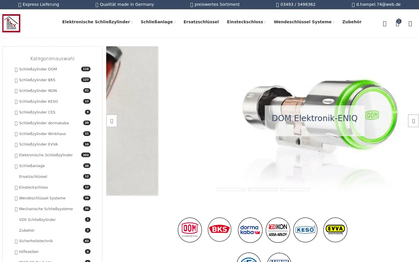 Screenshot of der-schliesszylinder.de