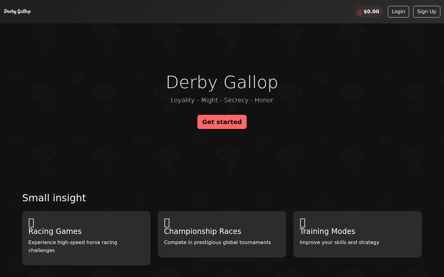 Screenshot of derbygallop.netlify.app