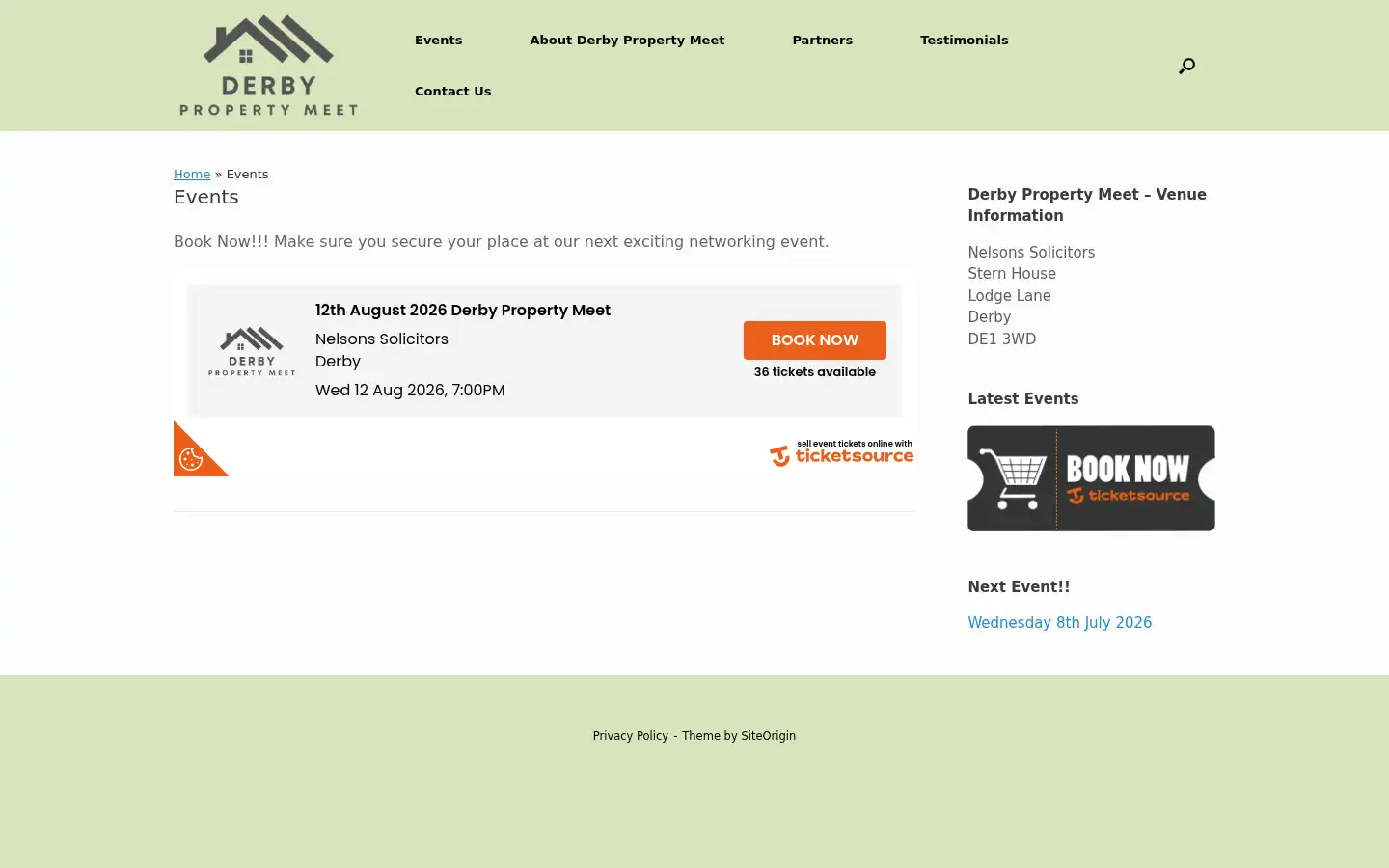 Screenshot of derbypropertymeet.co.uk