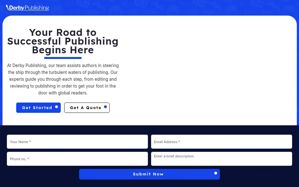 Screenshot of derbypublishing.com