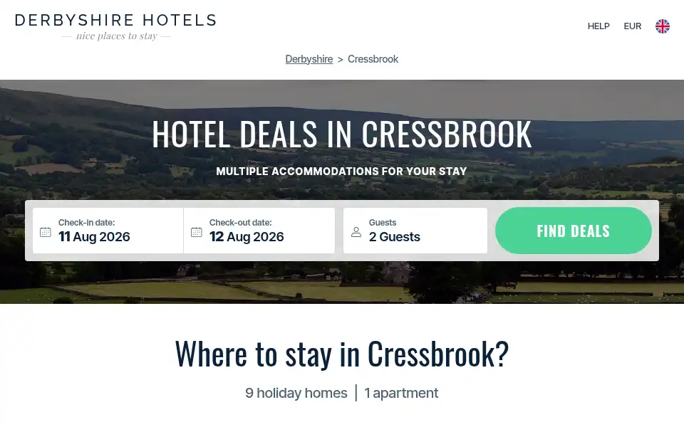 Screenshot of derbyshire-uk.com