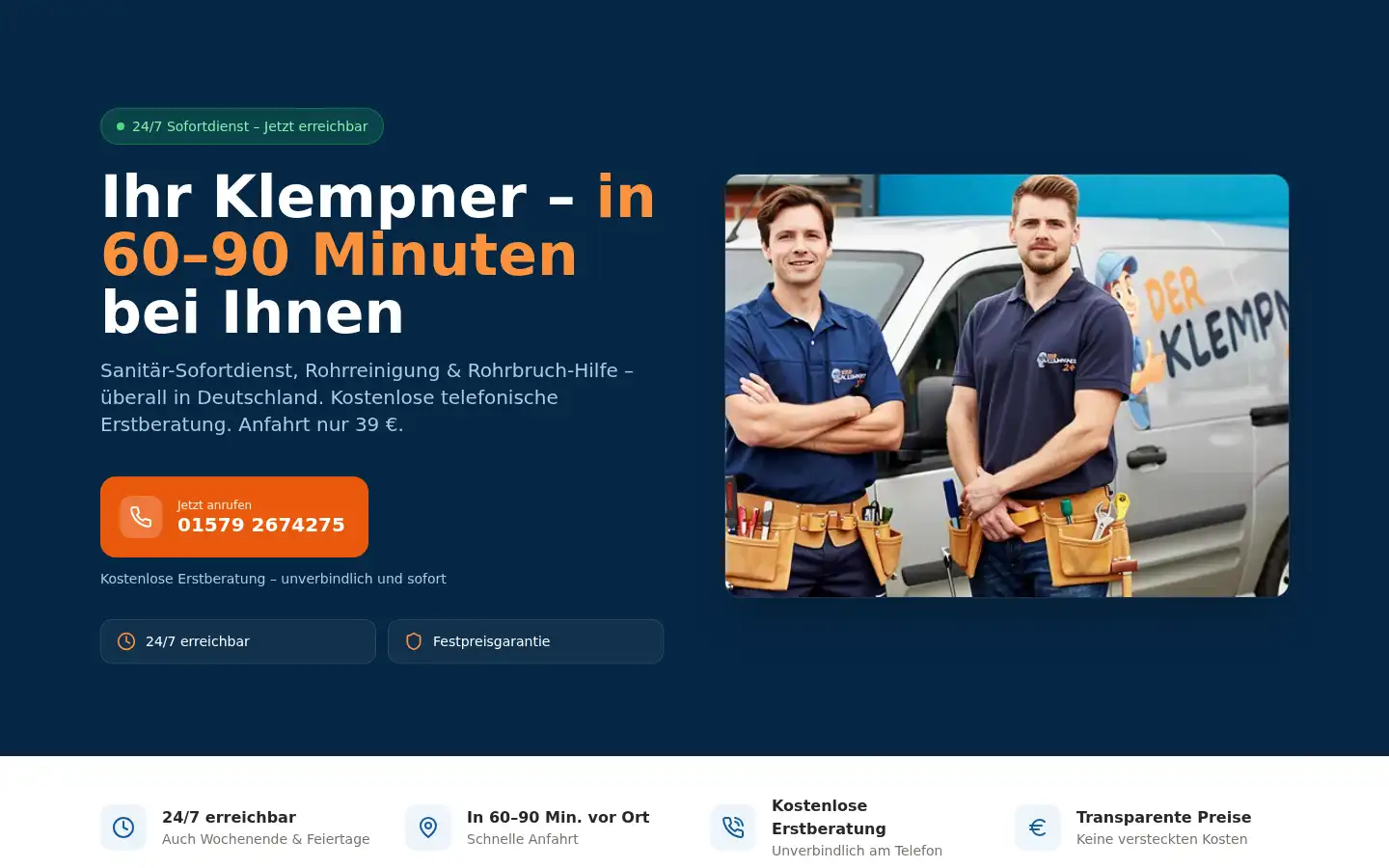 Screenshot of derklempner24.de