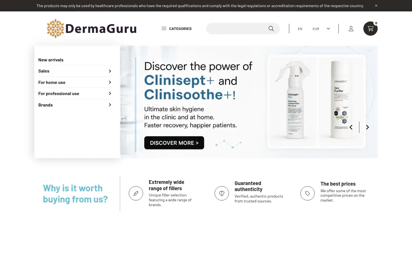 Screenshot of dermaguru.eu