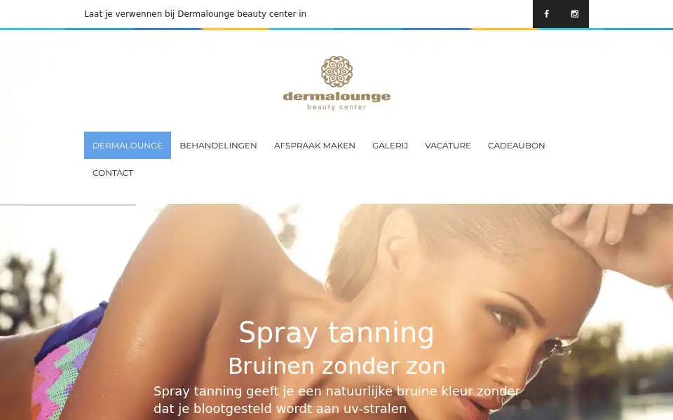 Screenshot of dermalounge.nl