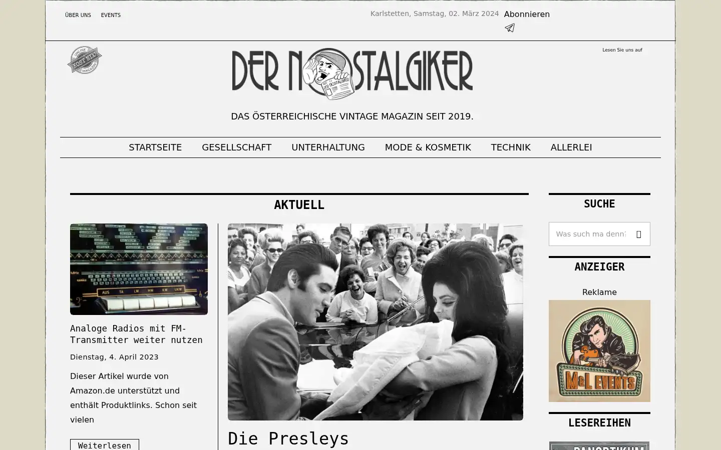 Screenshot of dernostalgiker.at