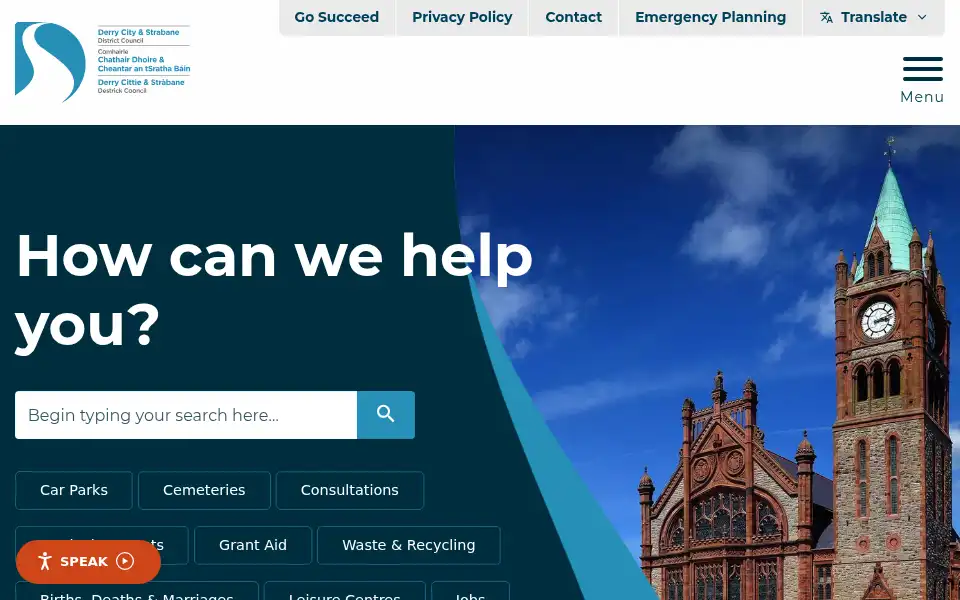 Screenshot of derrystrabane.com