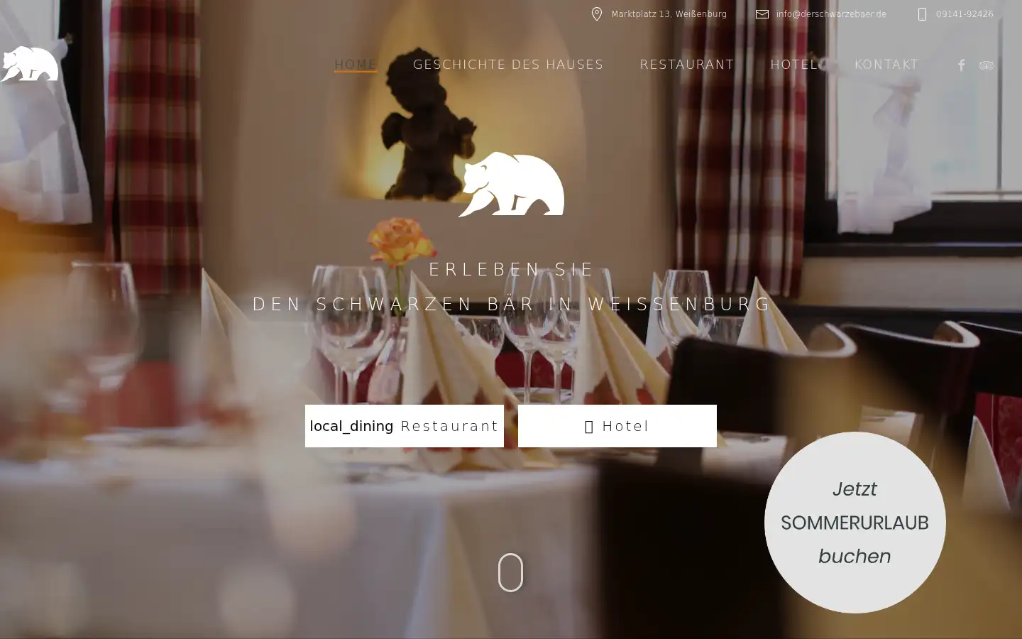 Screenshot of derschwarzebaer.de