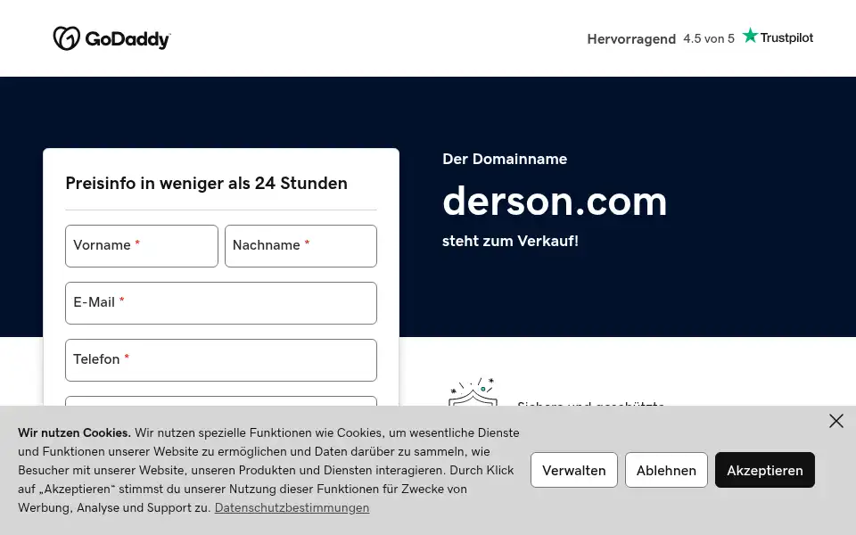 Screenshot of derson.com