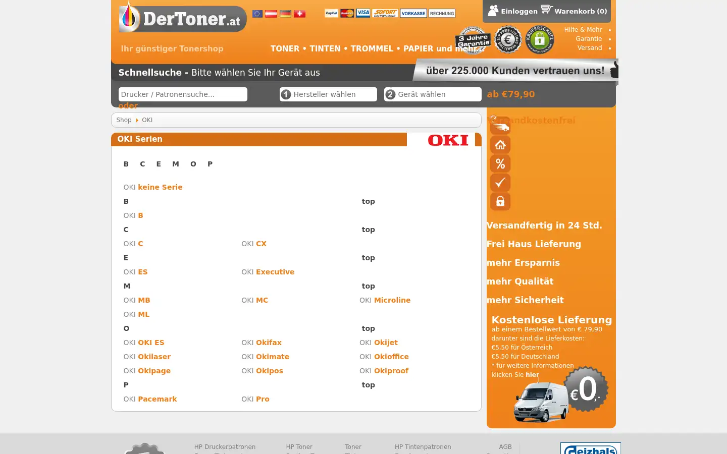 Screenshot of dertoner.at