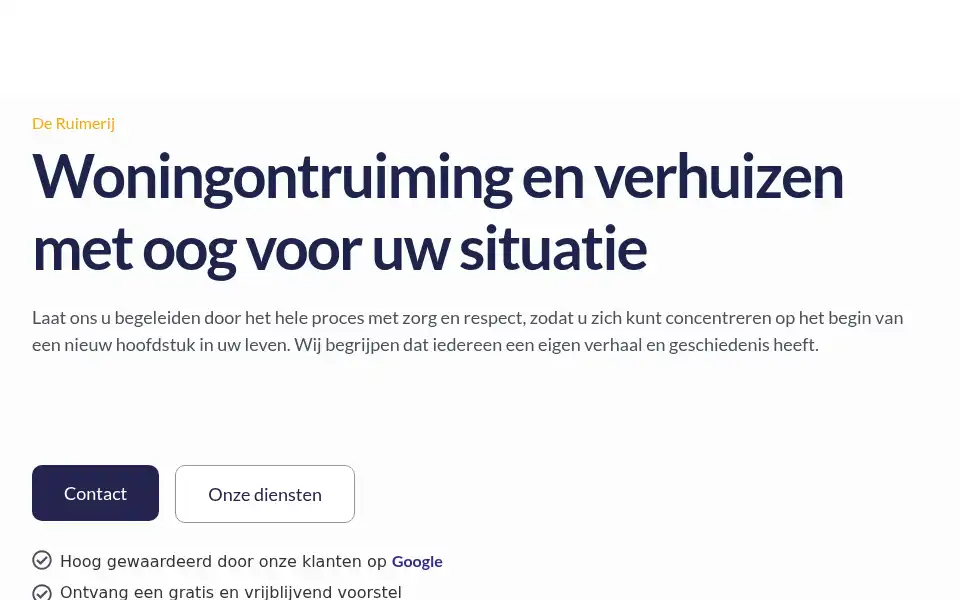 Screenshot of deruimerij.nl