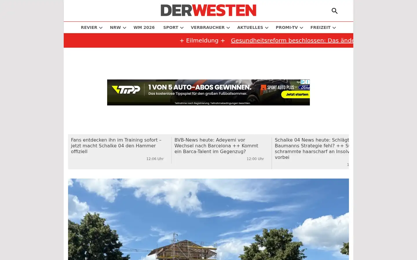 Screenshot of derwesten.de