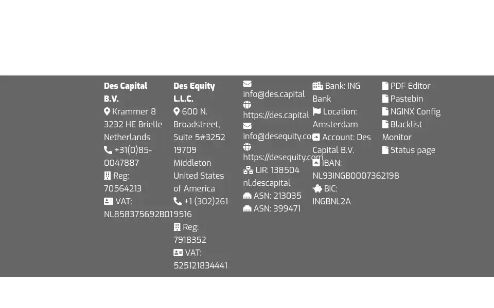 Screenshot of des.capital