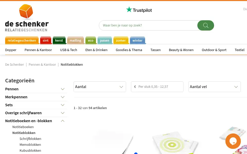 Screenshot of deschenker.nl