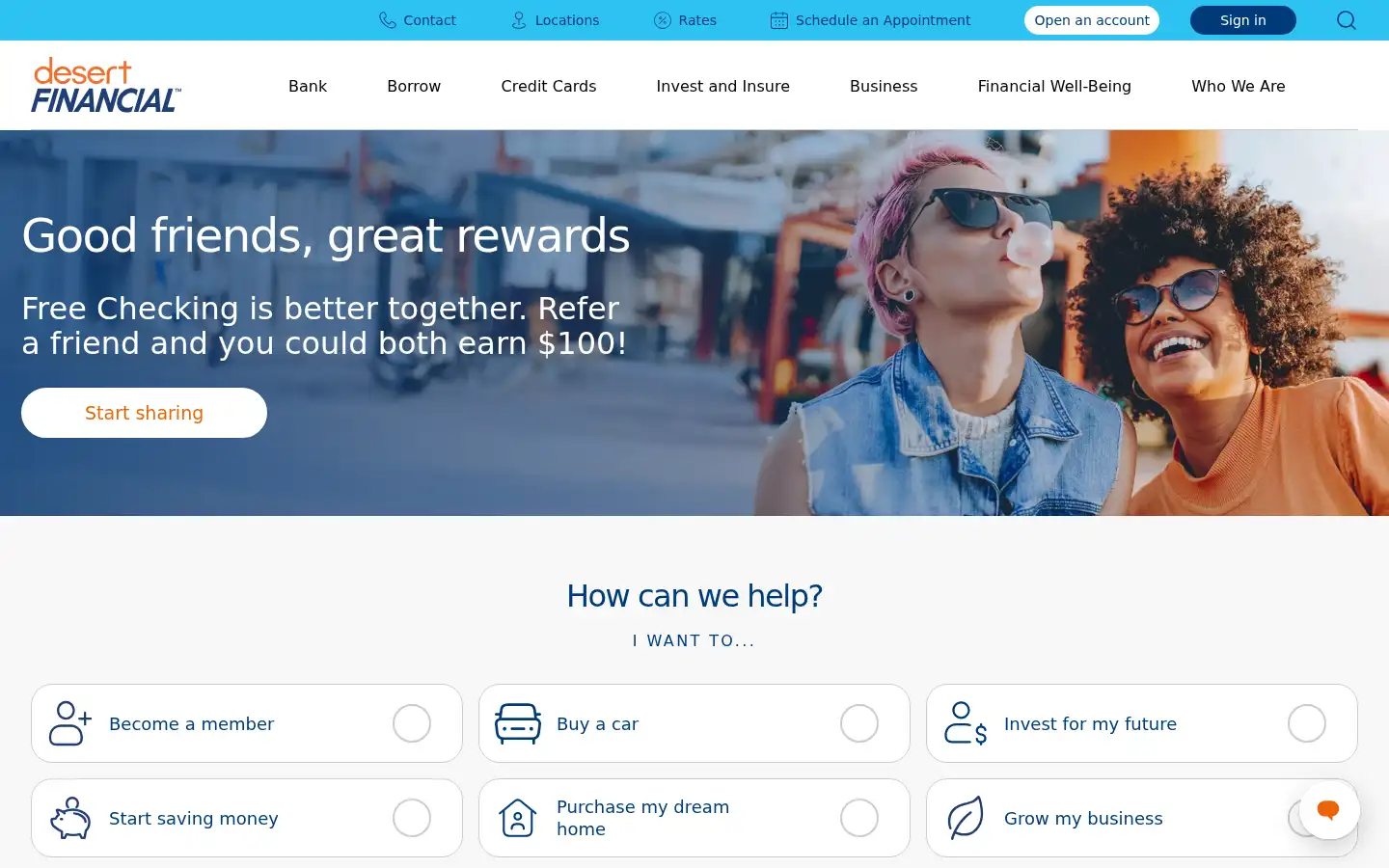 Screenshot of desertfinancial.com