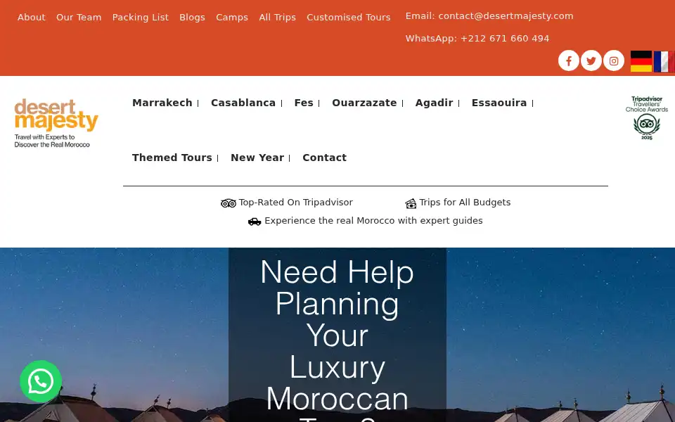 Screenshot of desertmajesty.com