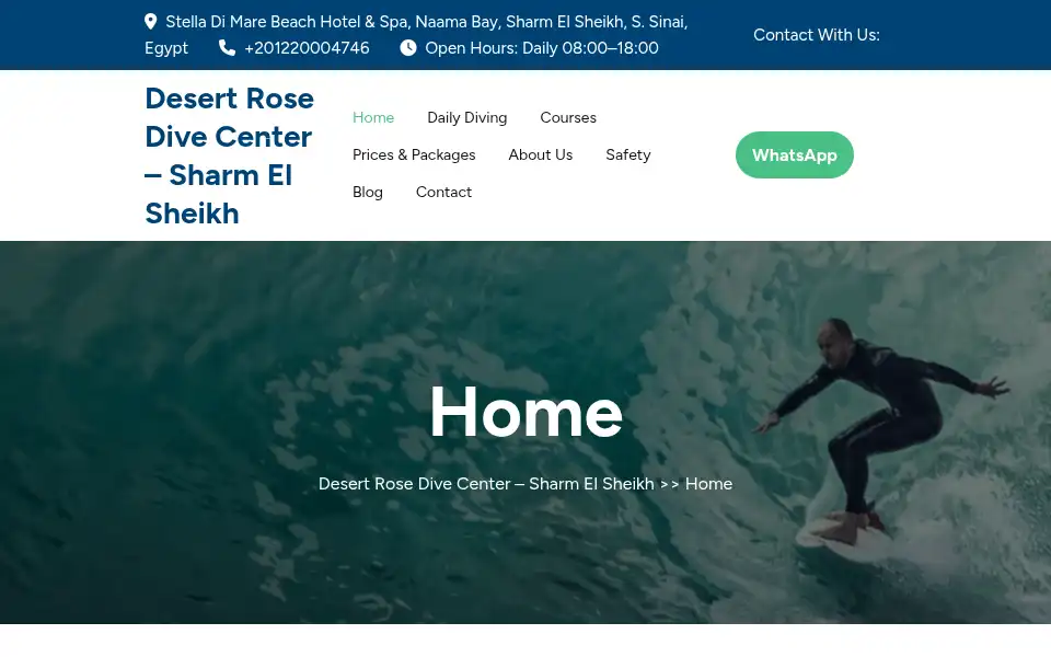 Screenshot of desertrose-redsea.com