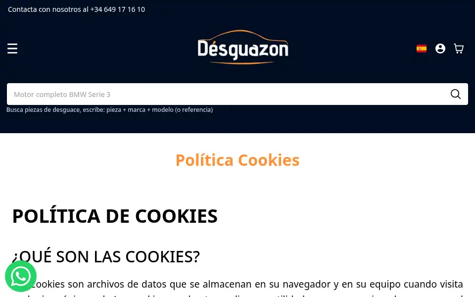 Screenshot of desguazon.es