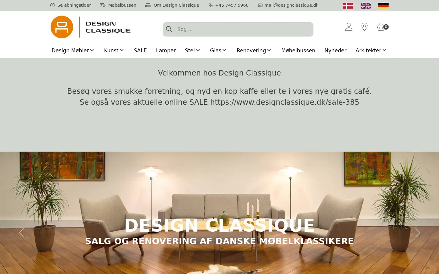 Screenshot of designclassique.dk