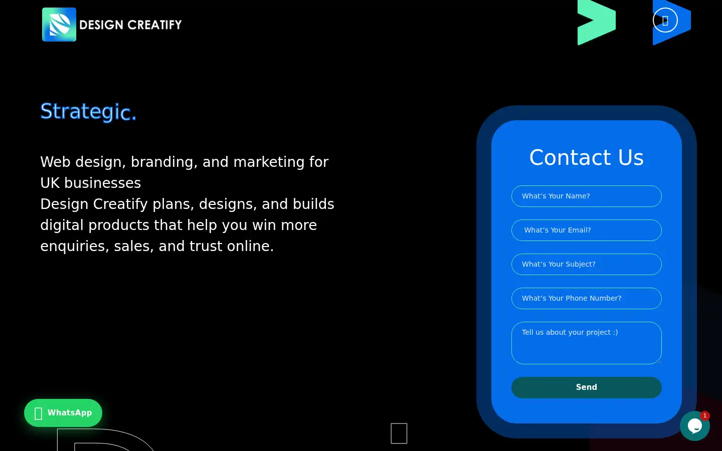 Screenshot of designcreatify.com