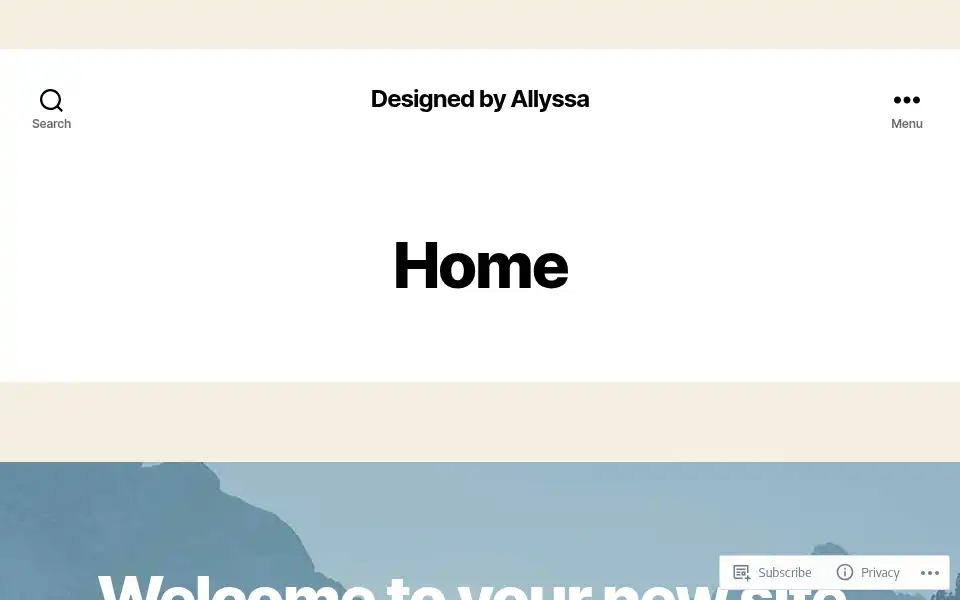 Screenshot of designedbyallyssa.wordpress.com