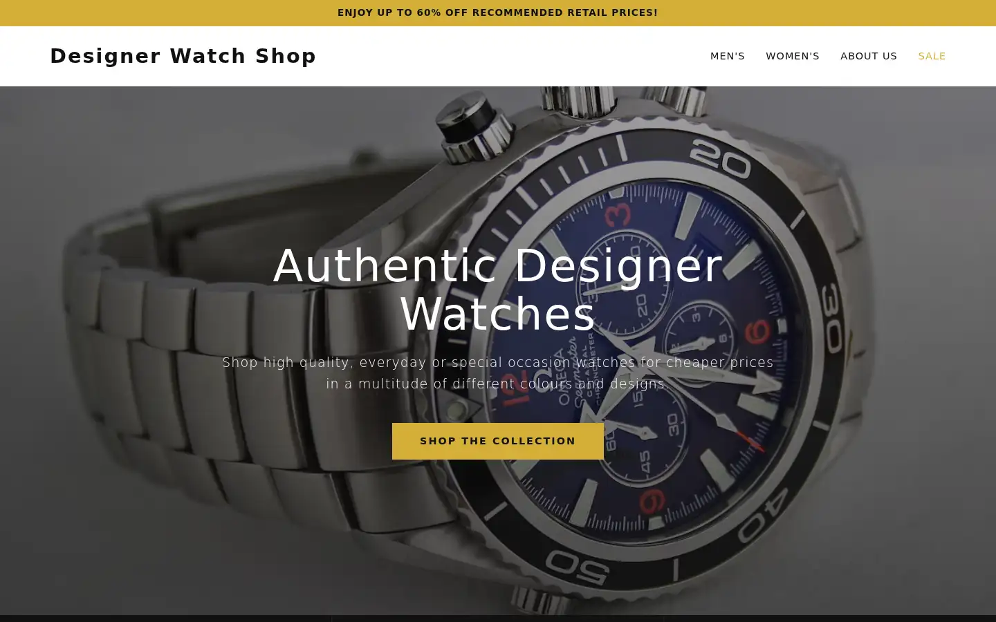 Screenshot of designerwatchshop.co.uk