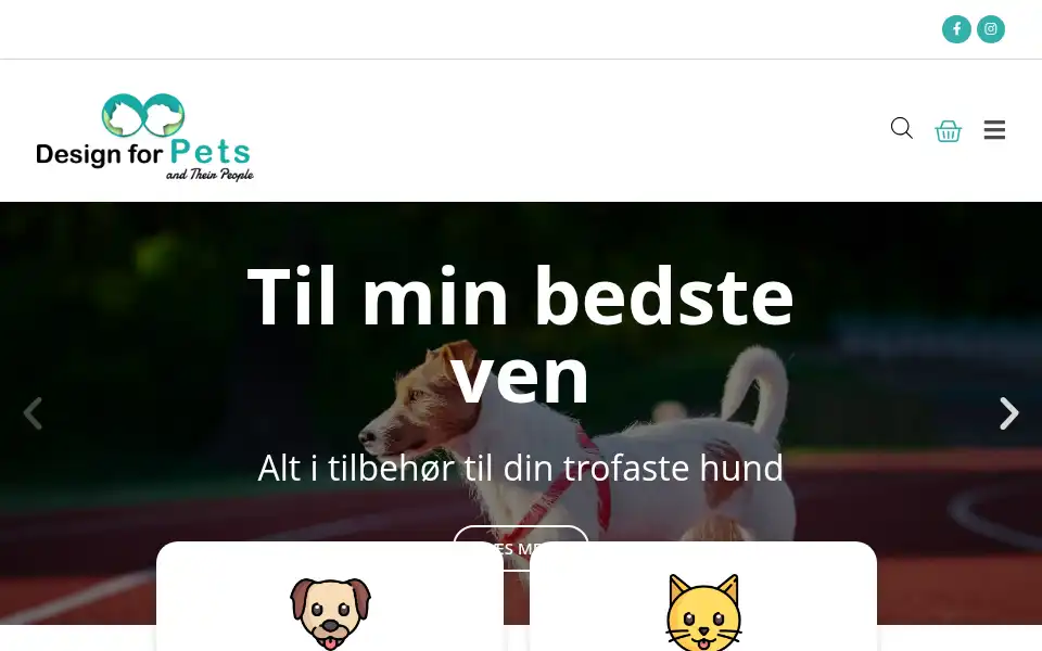 Screenshot of designforpets.dk