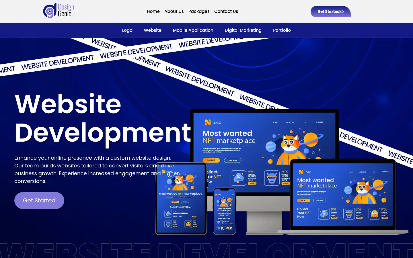 Screenshot of designginie.com