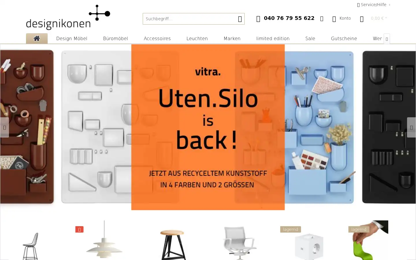 Screenshot of designikonen.de