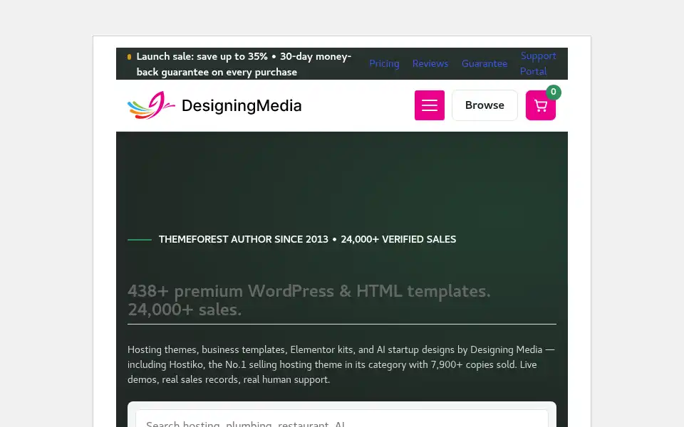 Screenshot of designingmedia.com