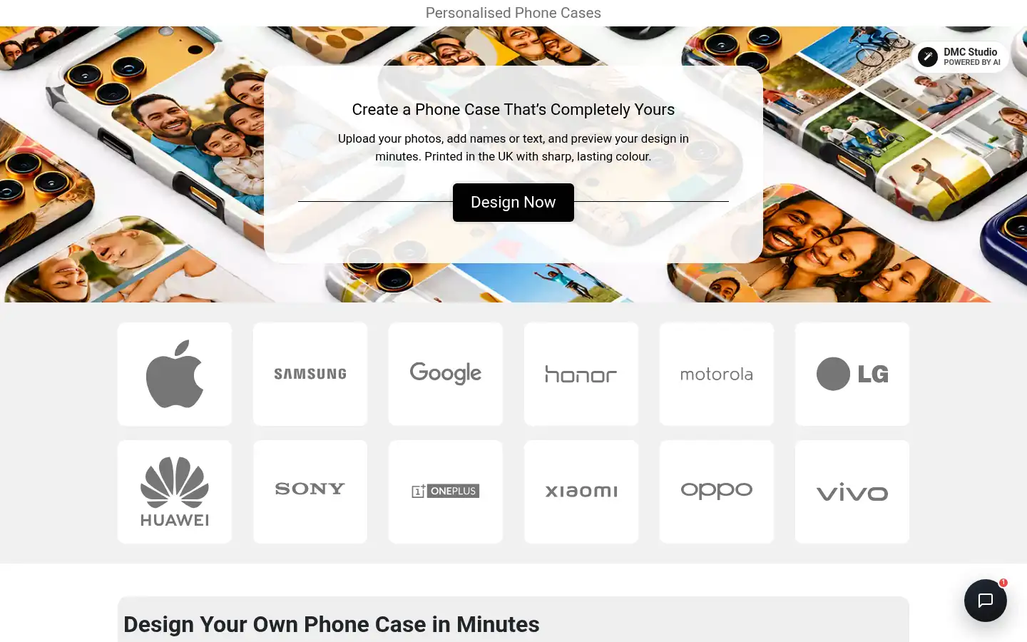 Screenshot of designmycase.co.uk