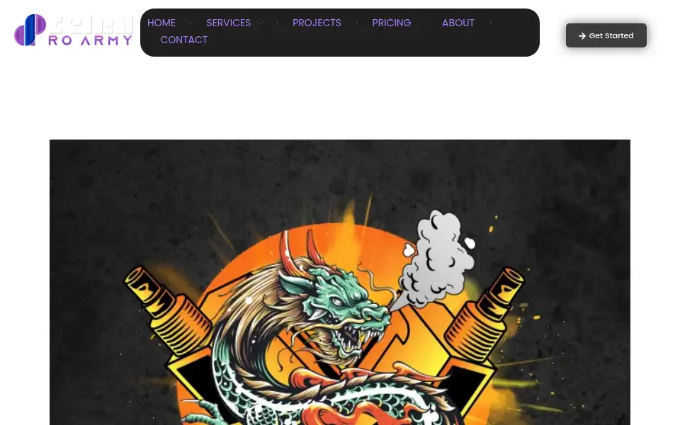 Screenshot of designproarmy.com
