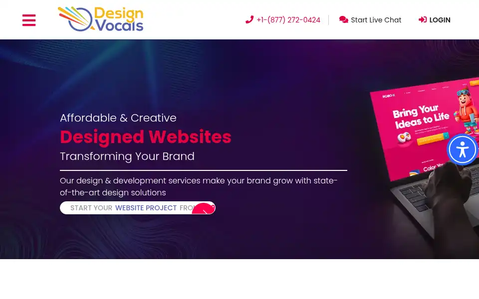 Screenshot of designvocals.com