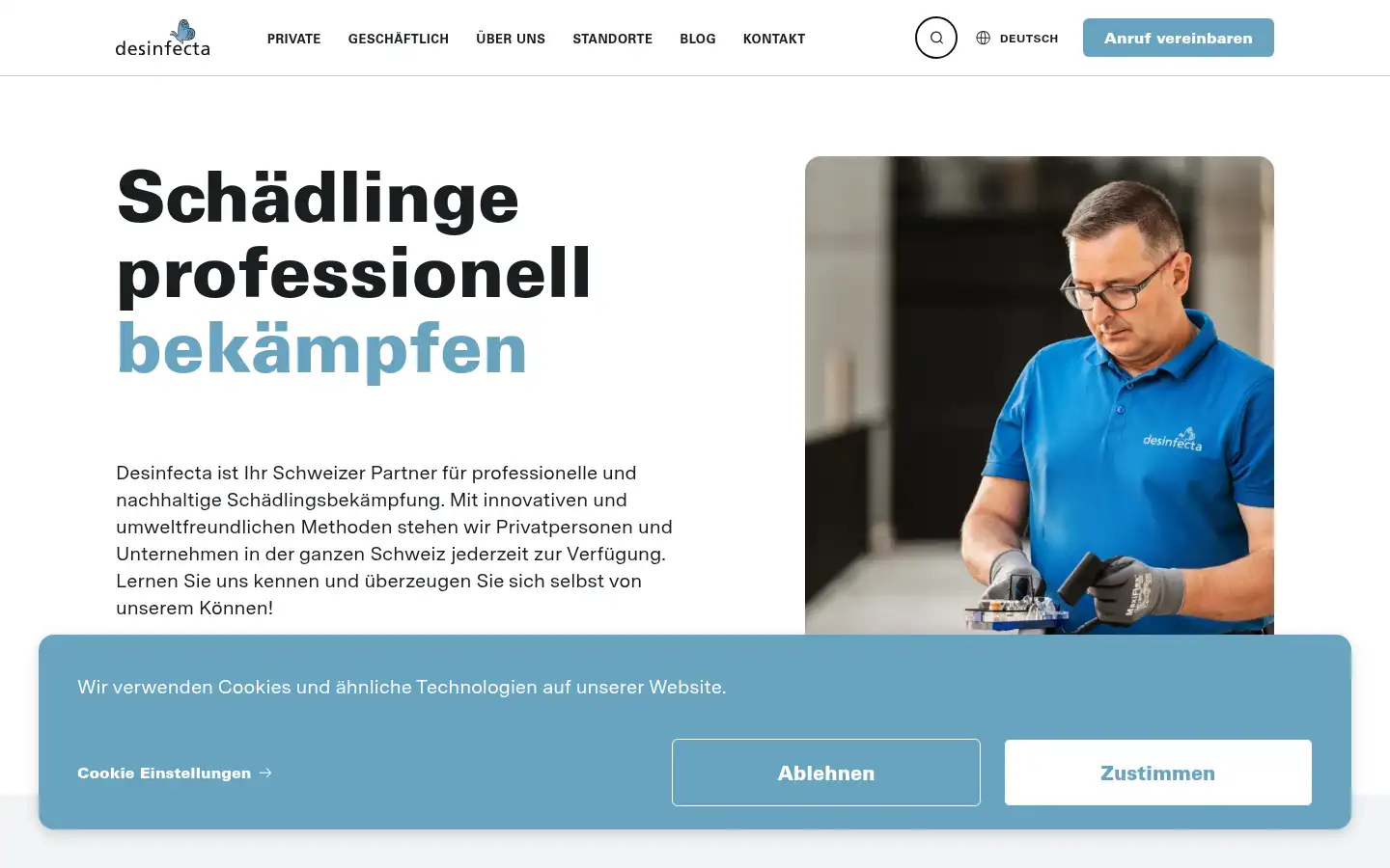 Screenshot of desinfecta.ch