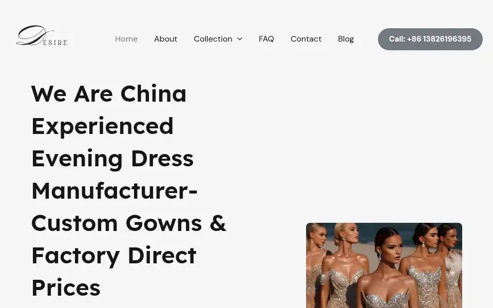 Screenshot of desiredressfactory.com