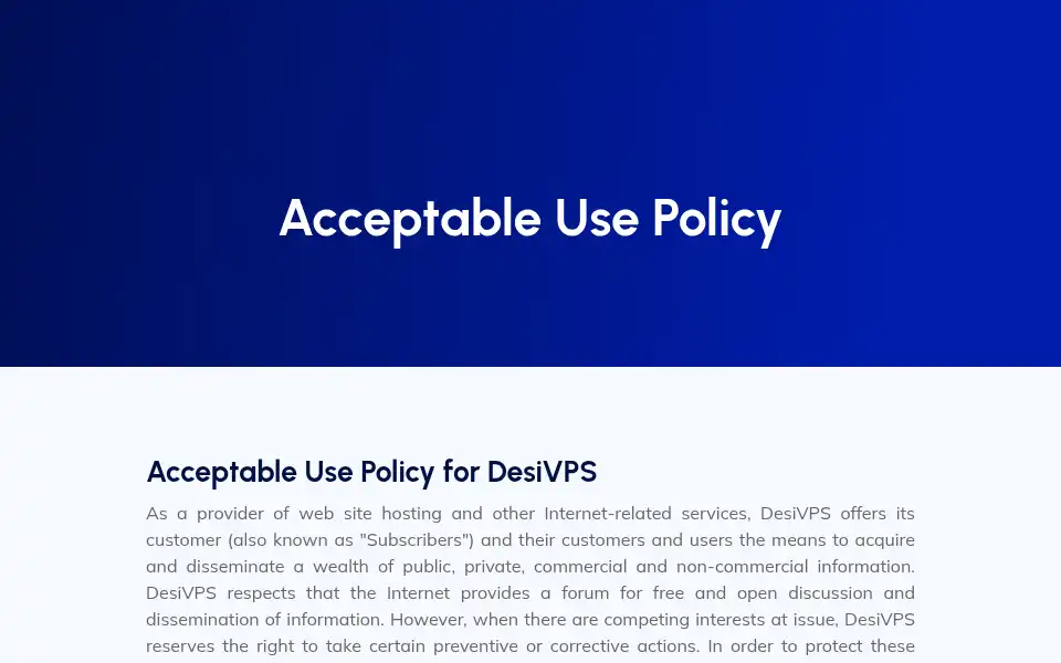 Screenshot of desivps.com
