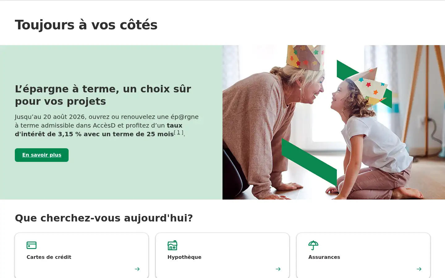 Screenshot of desjardins.com