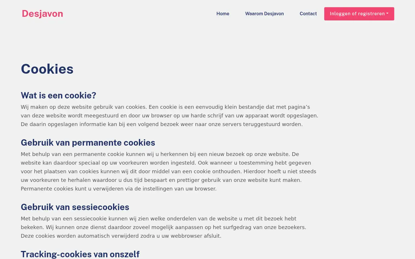 Screenshot of desjavon.com