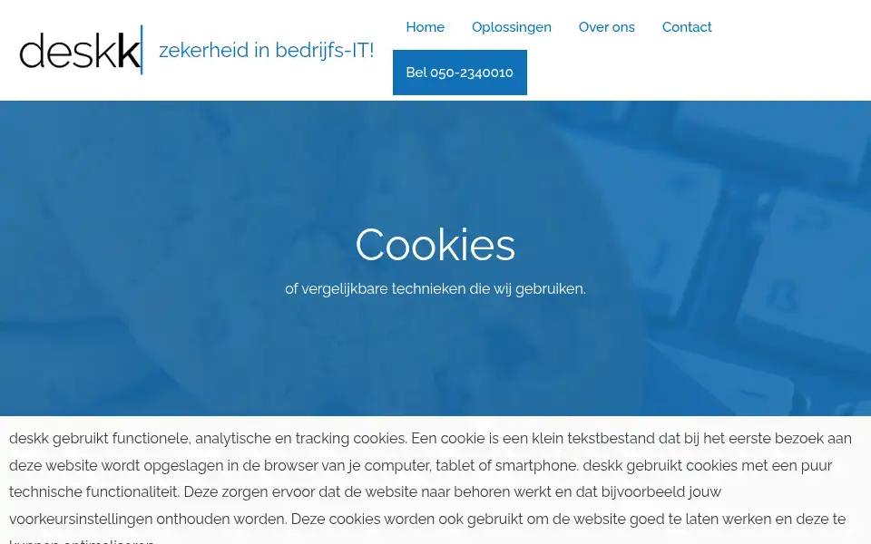 Screenshot of deskk.nl