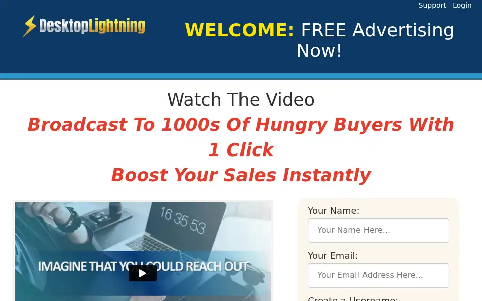 Screenshot of desktoplightning.com