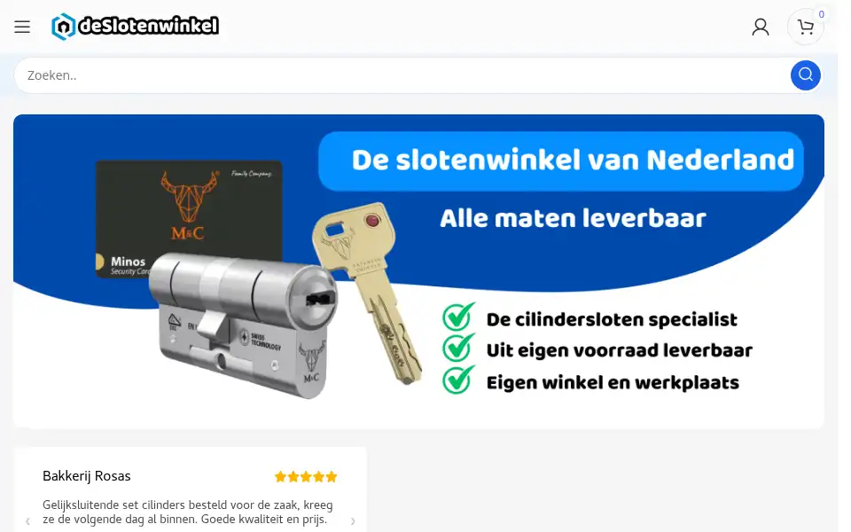 Screenshot of deslotenwinkel.nl